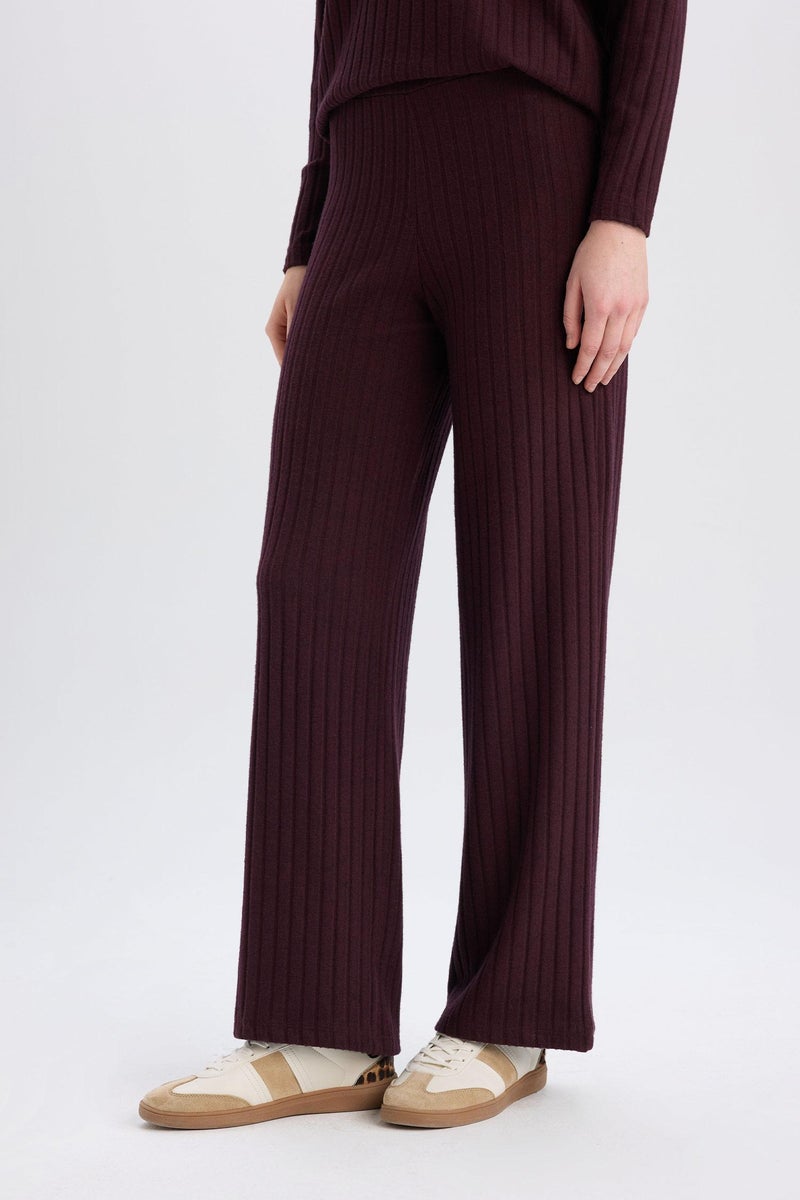 DeFacto Red Woman Normal Waist Corduroy Camisole Fabric Basic Wide Leg Sweatpants Casual - Image 1