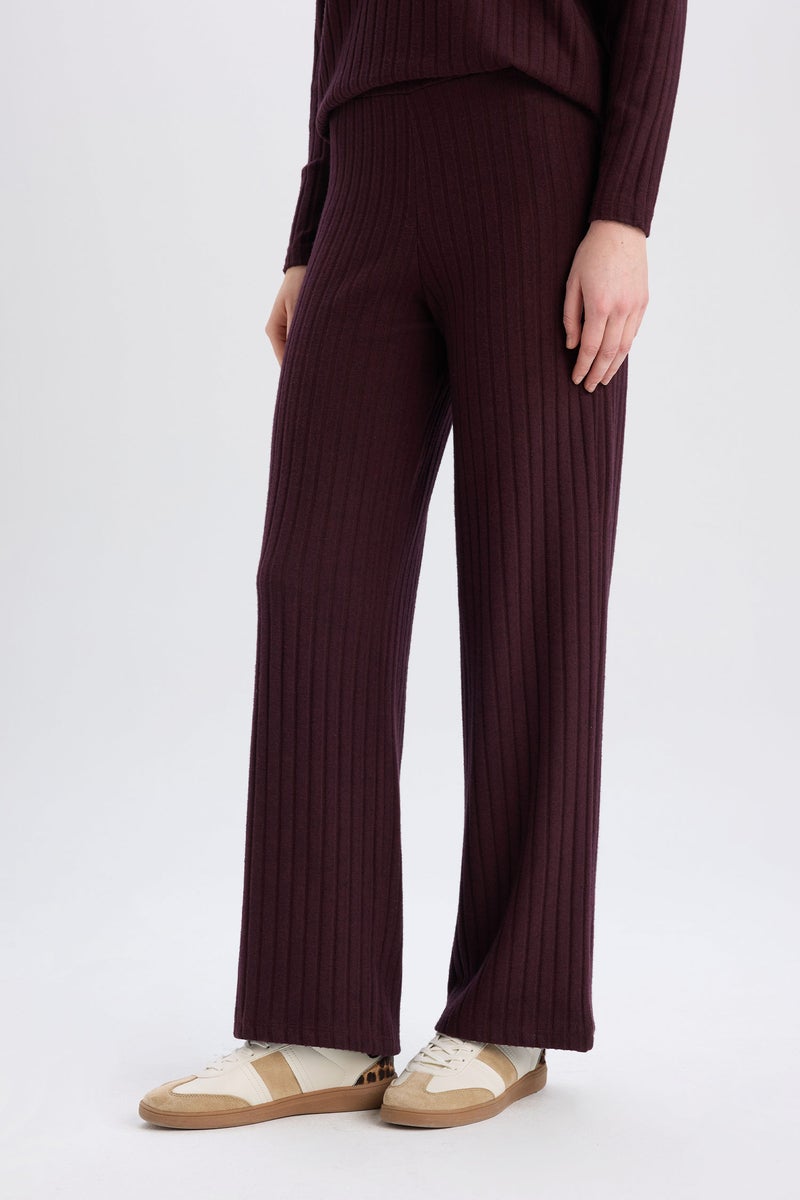 DeFacto Red Woman Normal Waist Corduroy Camisole Fabric Basic Wide Leg Sweatpants Casual - Image 5