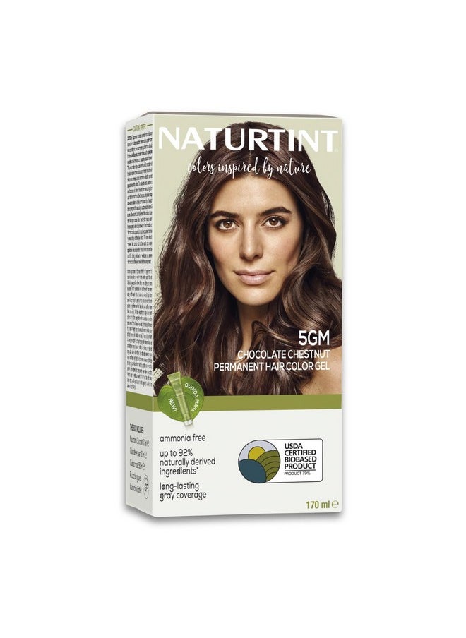 NATURTINT Permanent Hair Colour Chocolate Brown 5Gm | 92% Natural Ingredients | 100% Grey Coverage Long Lasting Hair Color | Usda Certified | Ammonia Free Hair Color Gel 5Gm Chocolate Chestnut 170Ml  - Image 1