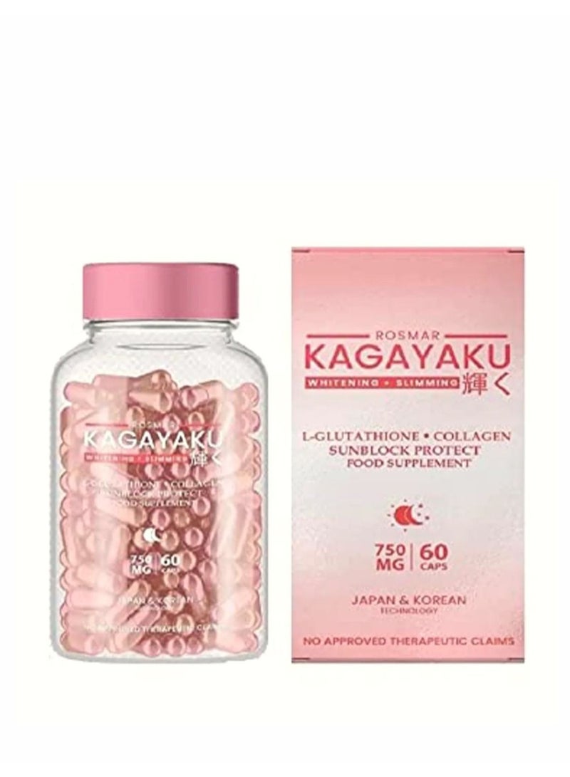 Kagayaku food supplement for whitening and slimming 60 capsules