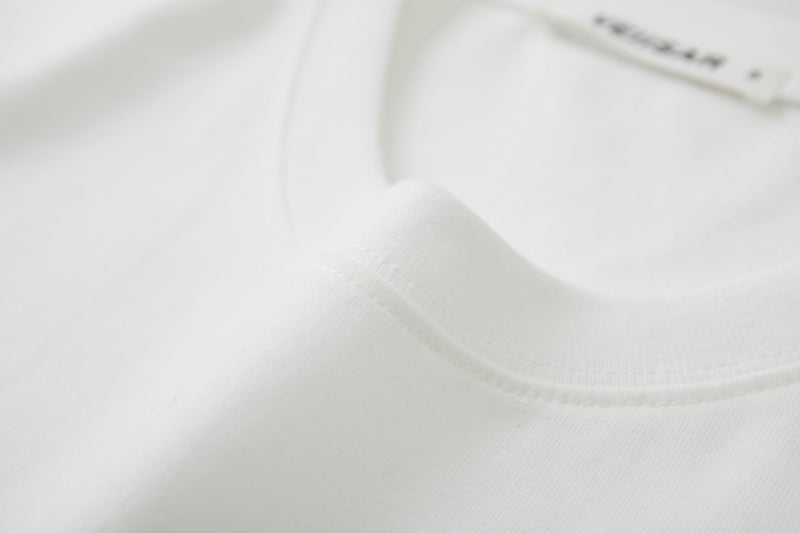 VEIISAR Men's Heavy Weight Crew Neck T-Shirt Mens Premium Cotton Tee White S - Image 3