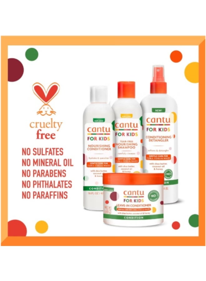 Cantu for Kids Complete Hair Care Set – 4-Piece Kit (Shampoo, Conditioner, Detangler & Leave-In Conditioner) - Image 3