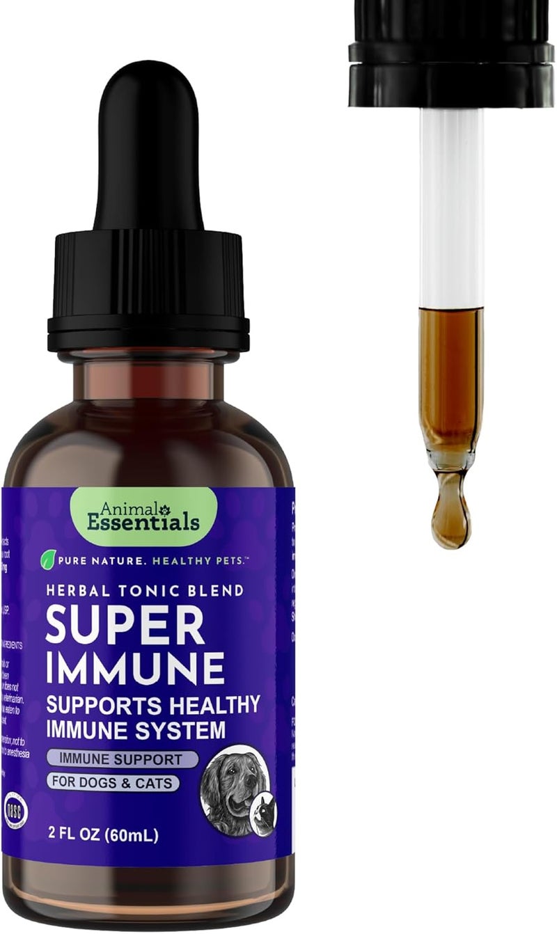 Animal Essentials Super Immune Herbal Tonic Blend for Dogs and Cats - 2 fl oz (60 mL) - Image 1