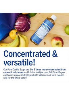 Dr. Bronner's صابون سائل قشتالي نقي مصنوع من الزيوت العضوية، استخدامات 18 في 1، النعناع، 16 أونصة (عبوتان)  - Image 5