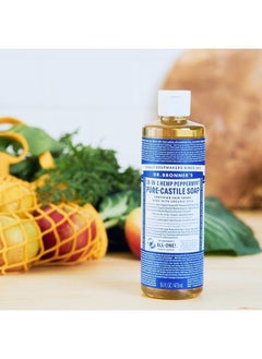 Dr. Bronner's صابون سائل قشتالي نقي مصنوع من الزيوت العضوية، استخدامات 18 في 1، النعناع، 16 أونصة (عبوتان)  - Image 3