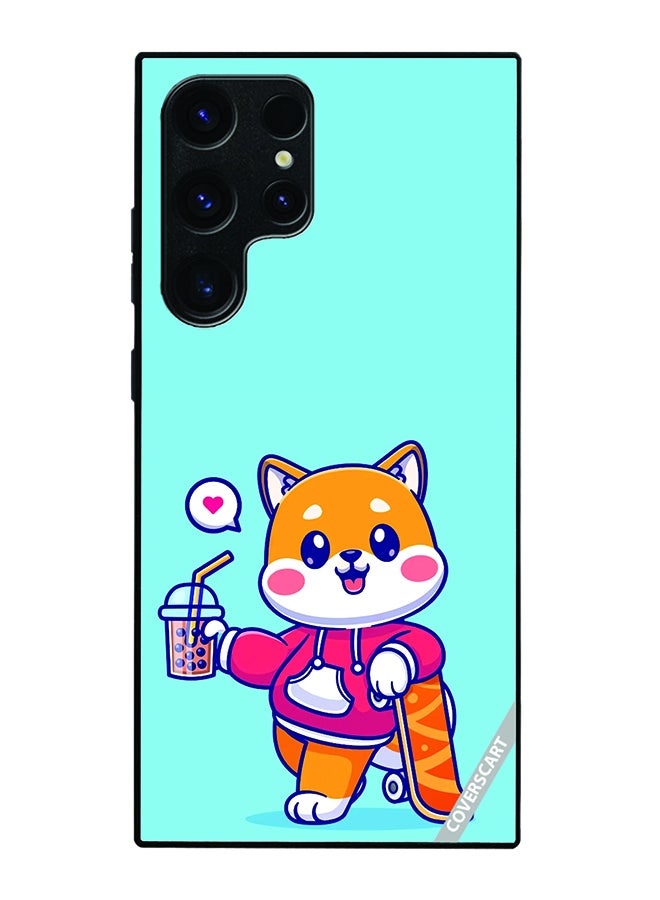Protective Case Cover For Samsung Galaxy S25 Ultra Cute Shiba Design Multicolour