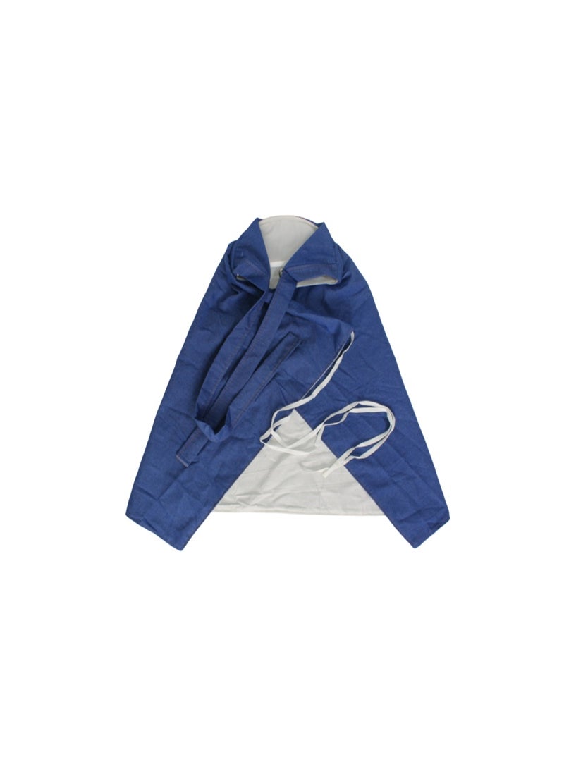 Kiddy Breastfeeding Cover – Blue with Palm Print - Image 1