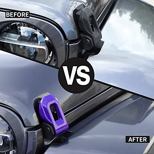 Voodonala for Jeep JL ABS Hood Latches Engine Buckle Bonnet Fastener Engine Cover Decor Trim Protction Cover for 20182026 Jeep Wrangler JL JLU Gladiator JT Exterior Accessories Purple 2pcs - Image 3