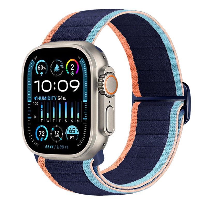 erorex For Apple Watch Ultra 49Mm Nylon Elastic Buckle Watch Band(Dark Navy Blue) - Image 1