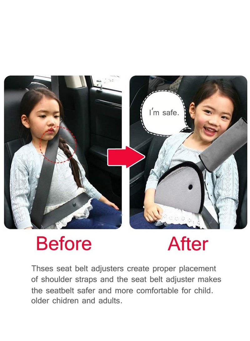 Seat Belt Adjuster and Neck Support Pillow for Comfortable Travel, Car Strap Cushion Pads for Kids and Adults - Image 3