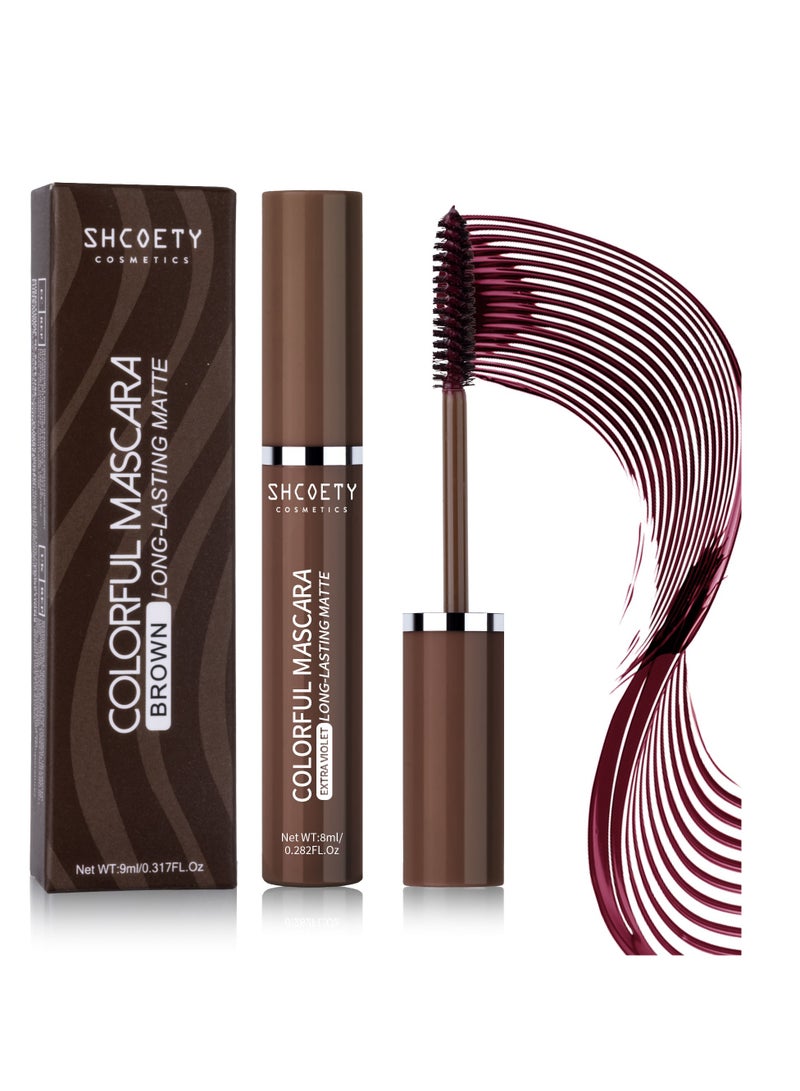 SHCOETY مسكرة للنساء مقاومة للعرق تدوم طويلاً مقاومة للماء بني - Image 1