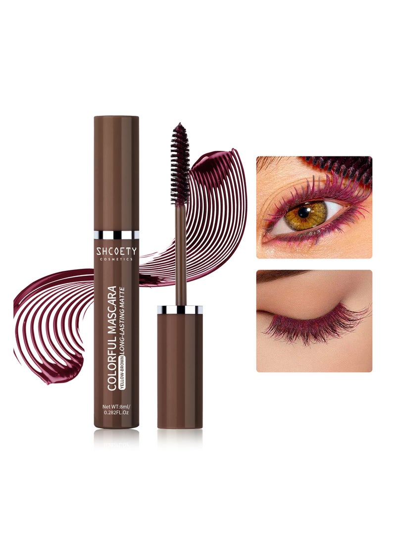 SHCOETY مسكرة للنساء مقاومة للعرق تدوم طويلاً مقاومة للماء بني - Image 2