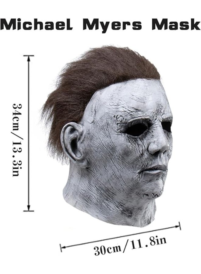 HI-FINE Michael Myers Mask, Scary Halloween Masks, Michael Myers Costume Prop, Latex Halloween Mask for Adults, Cosplay Mask - Image 2