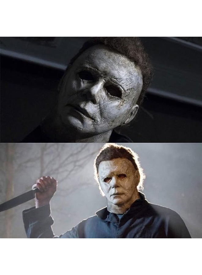 HI-FINE Michael Myers Mask, Scary Halloween Masks, Michael Myers Costume Prop, Latex Halloween Mask for Adults, Cosplay Mask - Image 4