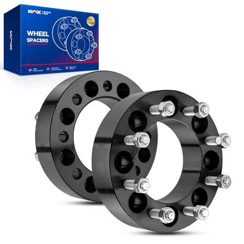 KAX 8x65 Wheel Spacers2 inch 8 Lug Wheel Spacers fit for Silverado 1500 2500 3500 Silverado 2500 HD Sierra 1500 Silverado 2500 HD Classic with M14x15 Studs 12615mm Hub Bore2Pcs - Image 1