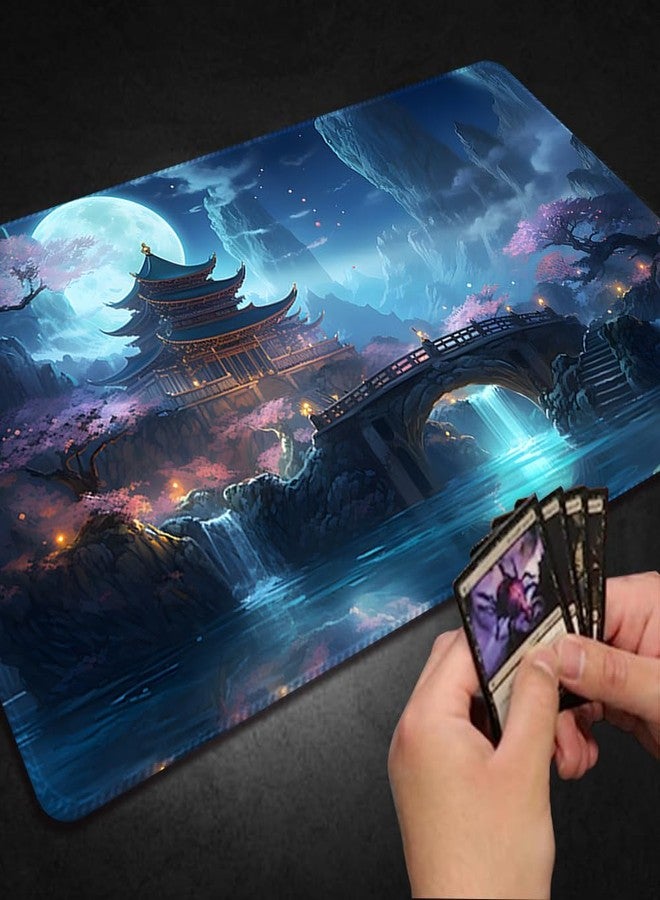 DAUXID Premium Stitched MTG Playmat with Zones and Non-Slip Rubber Backing - TCG Play Mat for MTG and Other Card Games - Colorful Design with Vintage Look and Feel (DKT (117),No Zones) - Image 5