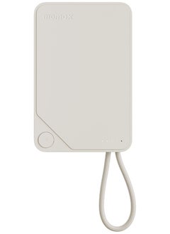 Momax 1-Power X Battery Pack 10000 mAh Power Bank with Built-in USB-C PD Cable - White  - Image 2