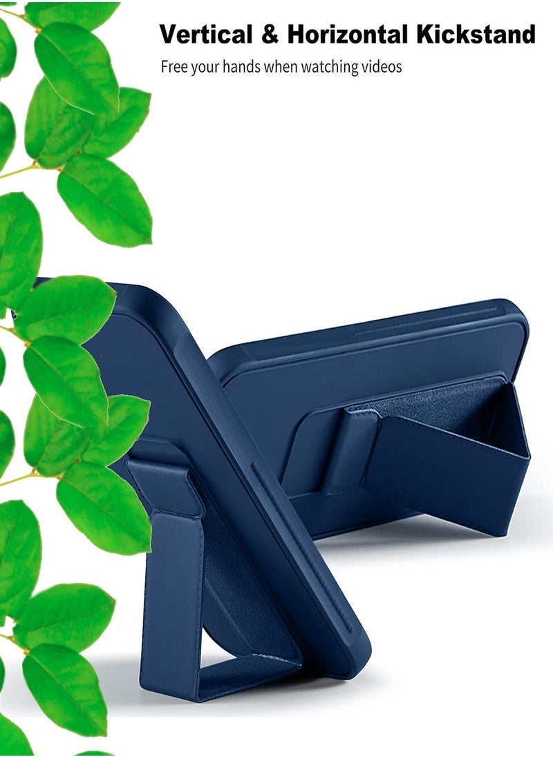 راكسوم مقبض يد قابل للطي مع مسند مغناطيسي وحزام معصم وغطاء حديدي مدمج لهاتف Honor X5b / X5b Plus / X5b+ 4G 2024 - أزرق داكن، مقاوم للصدمات، متعدد الوظائف، شديد التحمل، يوفر حماية متينة لسلسلة Honor X5b - Image 5