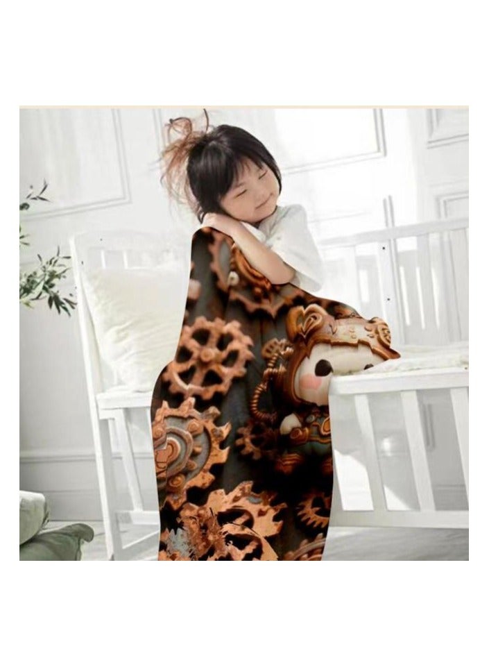 general Children's or student cartoon flannel thin blanket (warm and comfortable, suitable for sleep, games) 100cm*150cm - Image 1