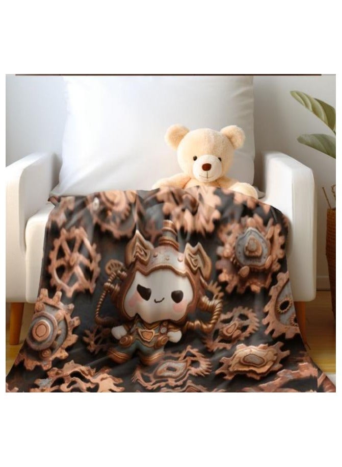 general Children's or student cartoon flannel thin blanket (warm and comfortable, suitable for sleep, games) 100cm*150cm - Image 3