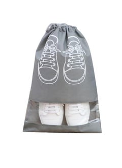 Arabest 15 Pcs Shoe Bags for Travel, Portable Shoe Bags with Clear Window,  Drawstring Dustproof Travel Shoe Storage Bag for Men & Women,gray (Small+Medium+Large)  - Image 1