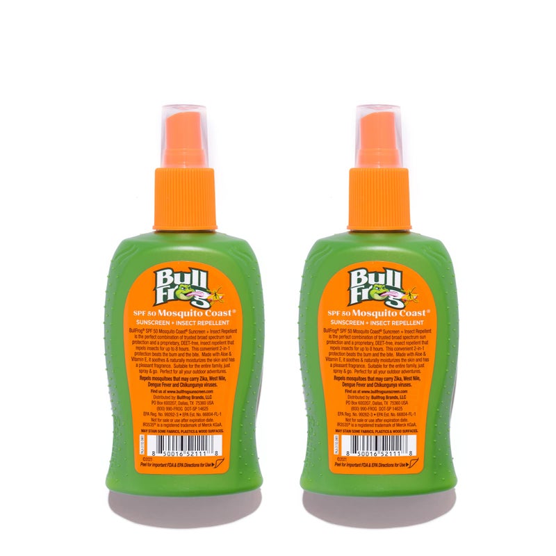 Bullfrog Mosquito Coast Bug Spray Insect Repellent + Sunscreen Spf 50  Pump Spray  4.7 Fl Oz 2 Pack - Image 2