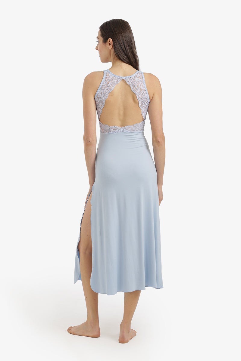 Carina Side-Slit Midi Nightgown - Image 4