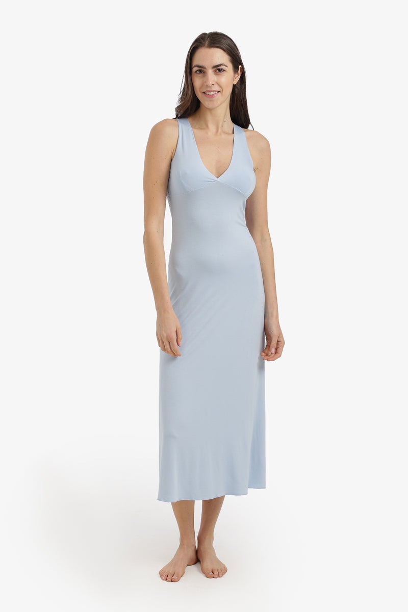 Carina Side-Slit Midi Nightgown - Image 1