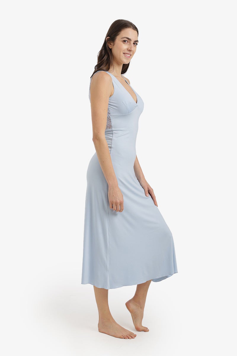 Carina Side-Slit Midi Nightgown - Image 3