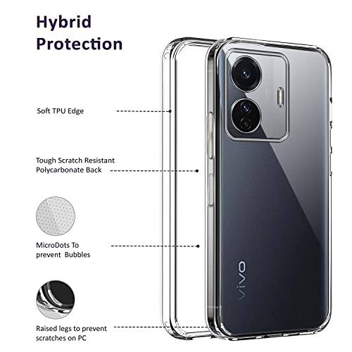 Jkobi Back Cover Case for Vivo iQOO Z6 Pro (Silicone Crystal Clear | Pure Camera Protection | Soft and Flexible for Charger and Headphone sockets | Shockproof Bumpers | Transparent) - Image 5