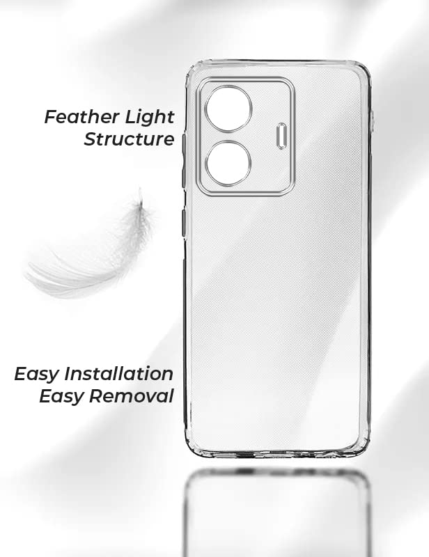 Jkobi Back Cover Case for Vivo iQOO Z6 Pro (Silicone Crystal Clear | Pure Camera Protection | Soft and Flexible for Charger and Headphone sockets | Shockproof Bumpers | Transparent) - Image 2