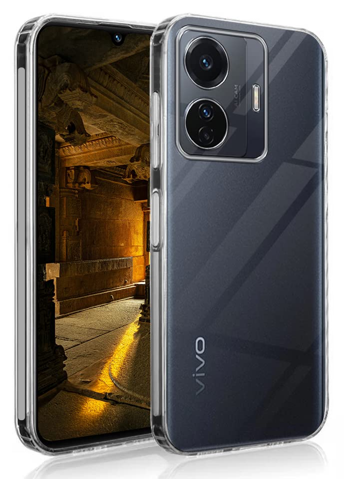 Jkobi Back Cover Case for Vivo iQOO Z6 Pro (Silicone Crystal Clear | Pure Camera Protection | Soft and Flexible for Charger and Headphone sockets | Shockproof Bumpers | Transparent) - Image 1