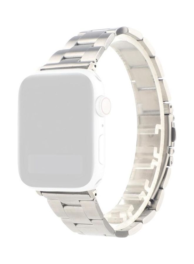 نيبمينينت سوار معصم شياوومان من الإستانلس ستيل بثلاثة فتحات يمكن فصله يدويا لساعة أبل سيريس 1/ 2/ 3/ 4/ 5/ 6/ 7/ SE مقاس 42-44-45 مم - Image 1