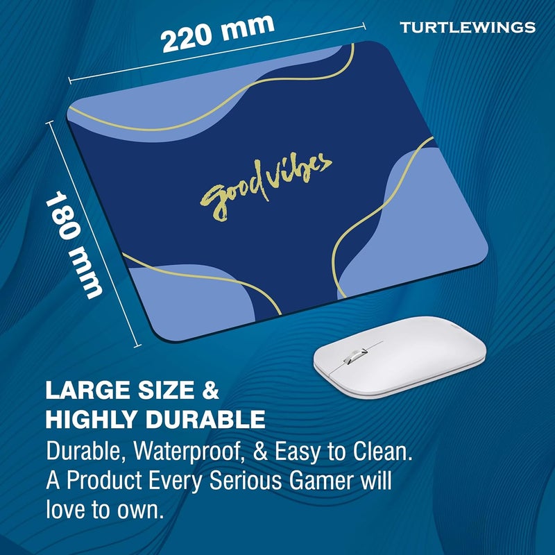 TURTLEWINGS | Mousepad | Inspirational Quote Mousepad – 22x18 cm, 3mm Thick | Abstract Design Non-Slip Rubber Base | Office, Study & Gaming Use | Premium Smooth Surface 7 - Image 3