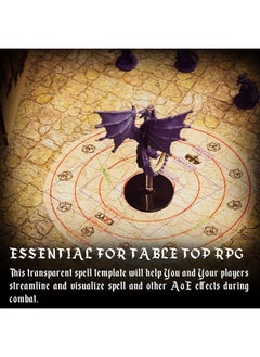 CZYY Upgraded Spell Aoe Damage Template Extra Large To 30Cube & 30Cone, Acrylic D&D Area Effect Marker With Gift Box Perfect Tabletop Rpg Gaming Accessories, Tools For Dungeons And Dragons, Ttrpgs  - Image 3