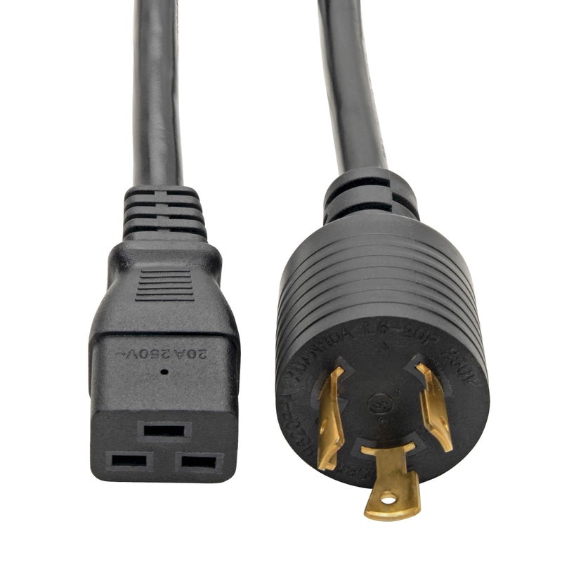 Tripp Lite Heavy-Duty Power Cord for PDU and UPS 20A, 12AWG (IEC-320-C19 to NEMA L6-20P) 14-ft.(P040-014) - Image 1