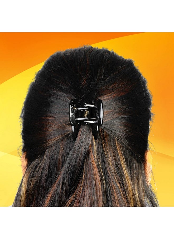 BIRDWARE - BIRDWARE hair Clips For Women 4Pcs Claw Clips Butterfly Clips hair Accessories For Girls Fancy Korean Clutch Stylish hairclip Women Medium hair clutchers Brown and Black Colour - Image 1