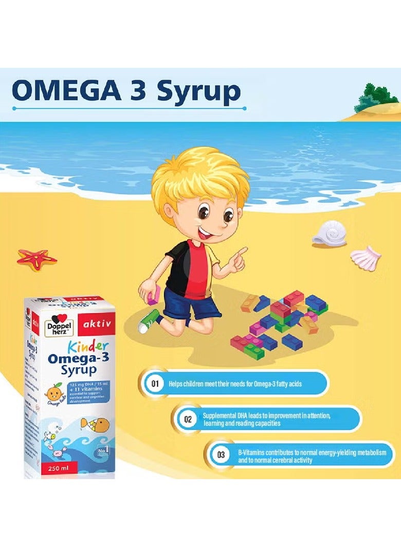 Doppelherz Kinder Omega -3 Syrup 250 ml - Image 4