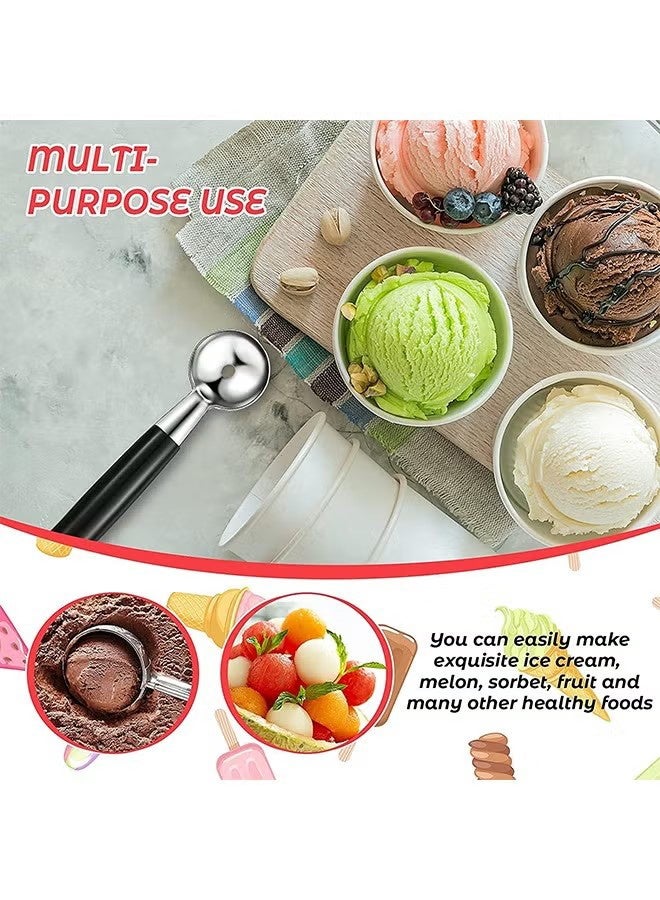 YJ Double-Sided Fruit Melon Baller Spoon, 2 in 1 Stainless Steel Melon Ballers Melon Scoop for Watermelon Cantaloupe Ice Cream - Image 4