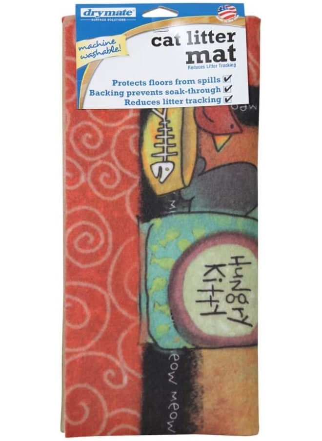 drymate - Cat Litter Mats Hungry Kitty 20 X 28 Inch/ 51Cms X 71 Cms - Image 1