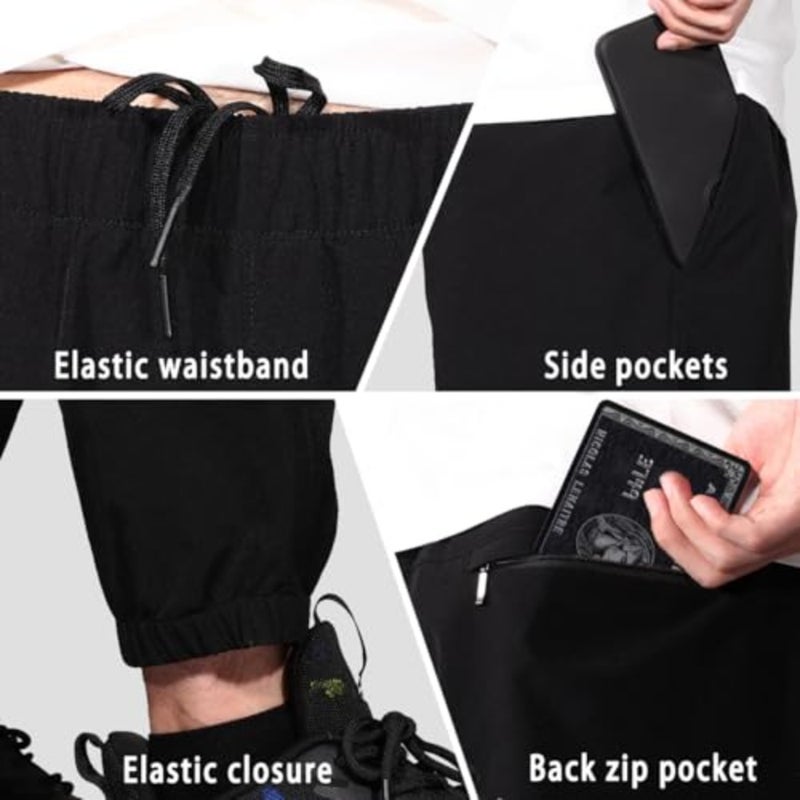 Men's Jogger Sweatpants Quick Dry Running Gym Workout Athletic Track Pants with Pockets - Image 4