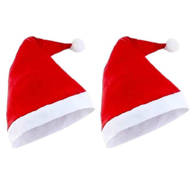 Little More LITTLEMORE Christmas Caps | Santa Caps | santa claus caps for adults or kids | Merry Christmas Hat Cap for Christmas | Christmas Decorations Items (Pack od 5) - Image 4
