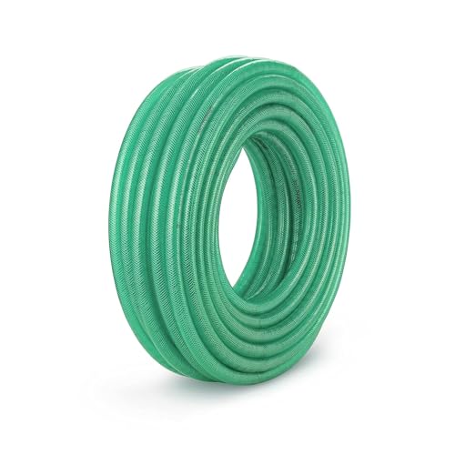 Garbnoire 0.75 Inch Heavy Duty 3 Layered Braided Water Hose Pipe | Garden Outdoors Pipes with Hose Connector (30 Meter (98.4 Feet), Green) - Image 2