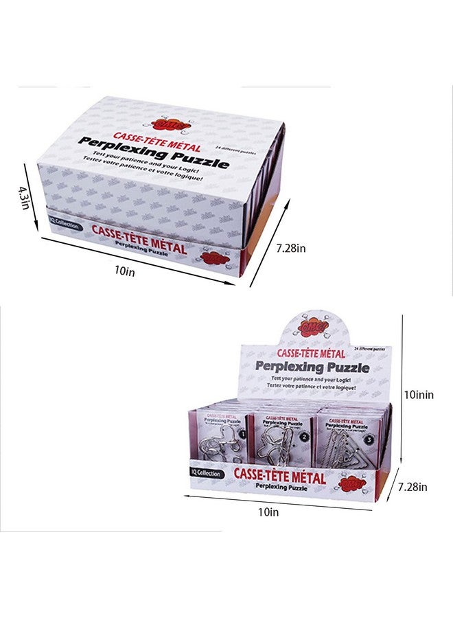 أهيوان مجموعة أحجيات معدنية متنوعة كبيرة الحجم، عبوة من 24 أحجيات معدنية سلكية ذكية مع صندوق ورقي، عبوة هدايا، ألعاب أحجيات معدنية تعليمية رائعة للأطفال والكبار من AHYUAN - Image 4