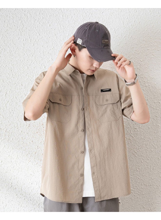 TonLion 2025 Men's Short Sleeve Shirt With Collar And Double Pockets - Summer Commuting Half-sleeve Shirt For Men - Image 1