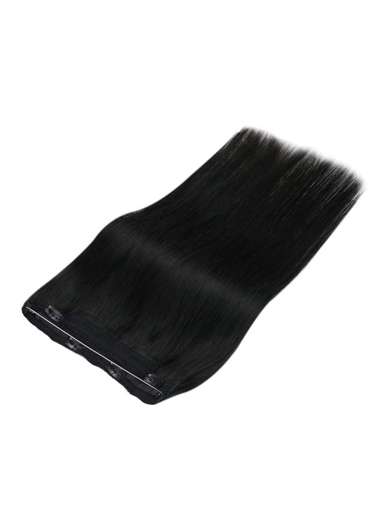 إستيل سلك شعر مستقيم غير مرئي اللون 1B شعر بشري أسود طبيعي وصلات واحدة 1B أسود طبيعي للنساء - Image 3