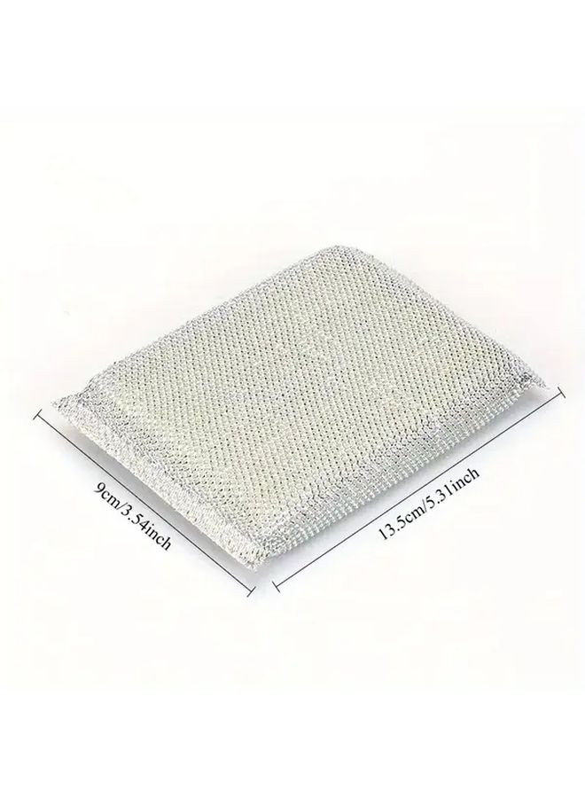 10pcs Double Sided Steel Wire Sponge Dishwashing Brush Effective Stain Removal Super Absorbent - Image 2