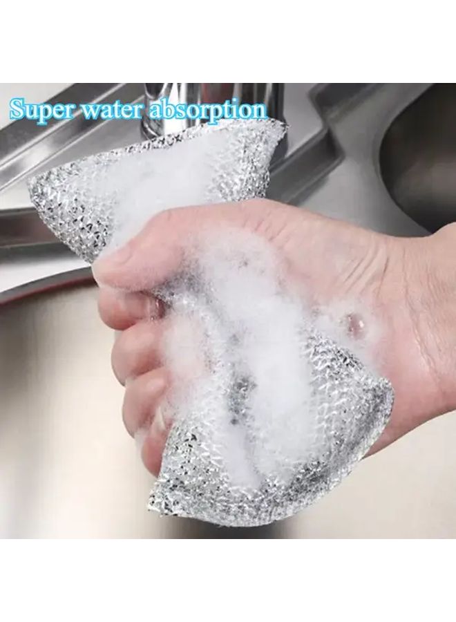 10pcs Double Sided Steel Wire Sponge Dishwashing Brush Effective Stain Removal Super Absorbent - Image 3