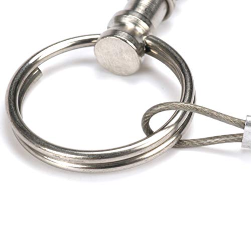 NRC&XRC 4PCS Quick Release Pin Bimini Top Pins 1/4" with Lanyard for Boat Bimini Top Deck Hinge Or Jaw Slide Clamp Bracket Marine Hardware (Quick Release Pin with Ring) - Image 4