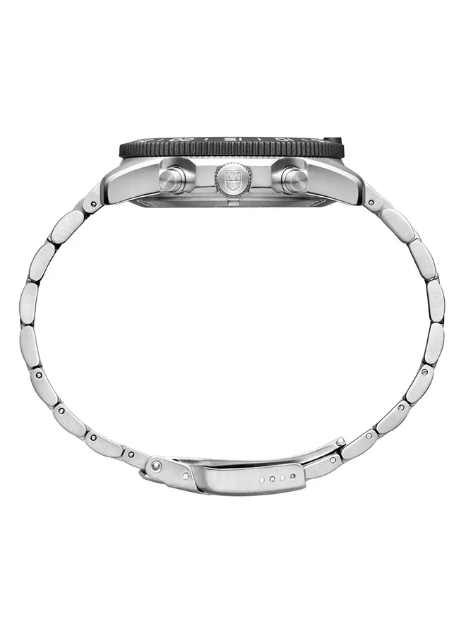 لومينكس ساعة يد رجالية كرونوغراف دائرية من الستانلس ستيل . -  مم